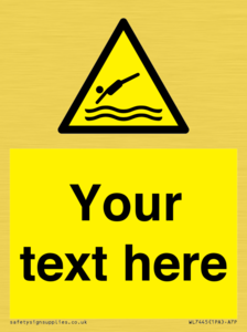 Custom Warning diving area